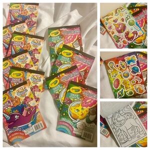 Vibrant Birthday Party Decoration Set w/10 Coloring Pads!